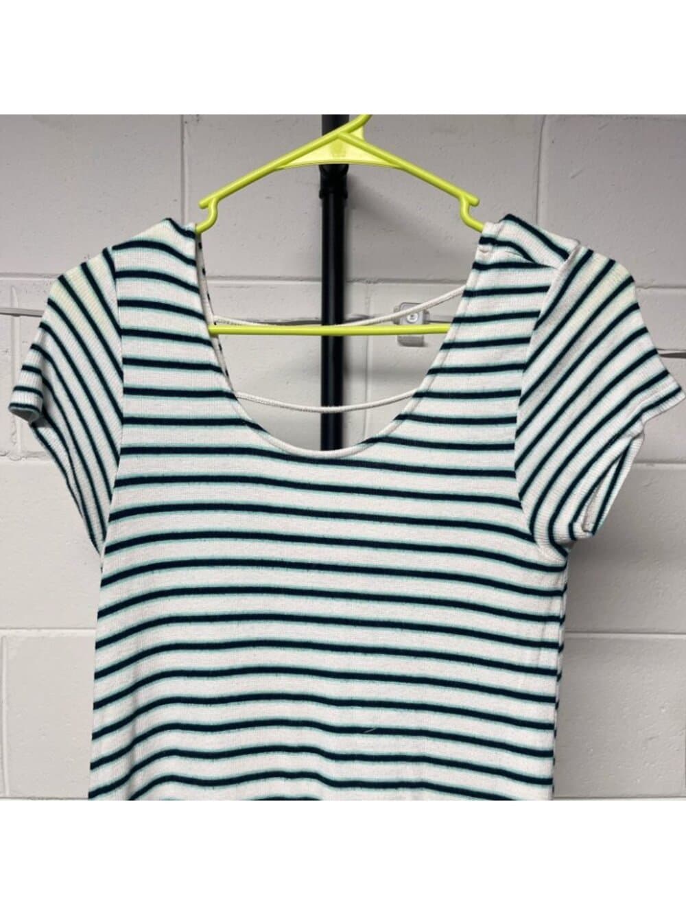 Pink Republic Striped Skater Dress White Navy Mint Size Small
