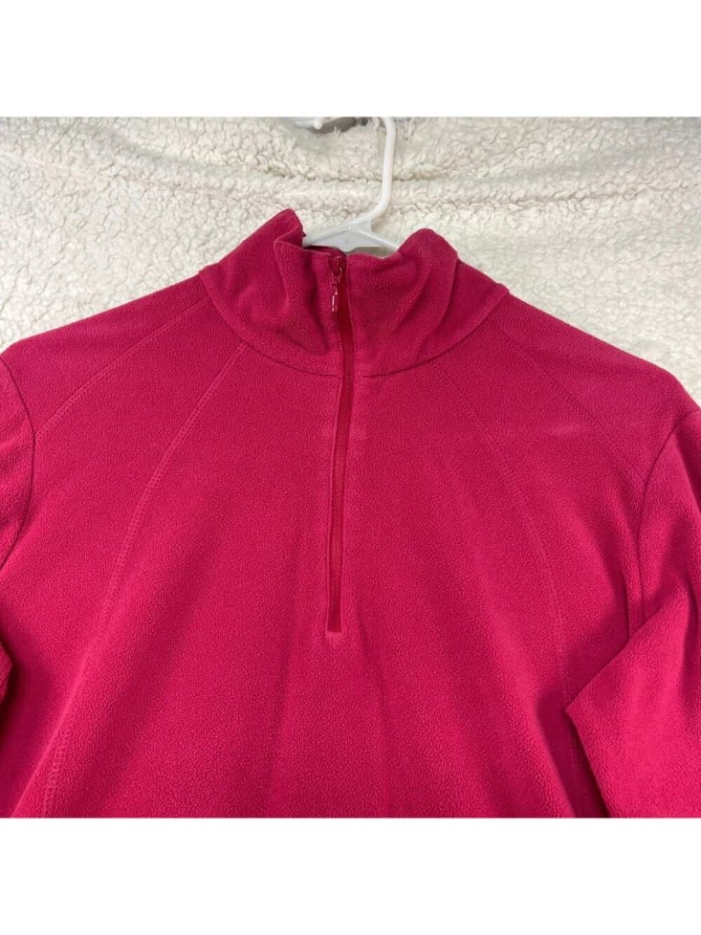 Women's Columbia Fleece Quarter Zip Pullover Pink Size Large