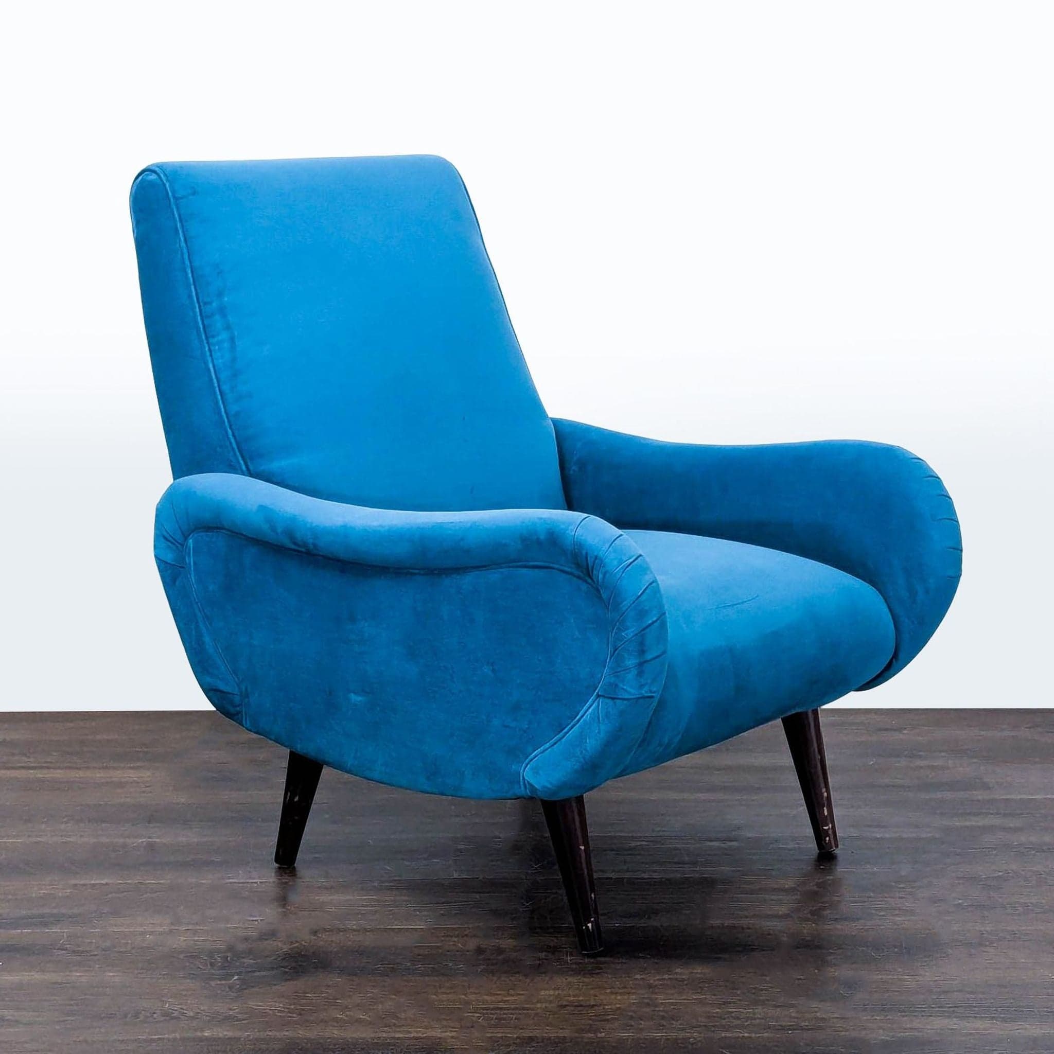 Freestyle Collection Modern Blue Lounge Chair – Stylish and Comfortable Seating