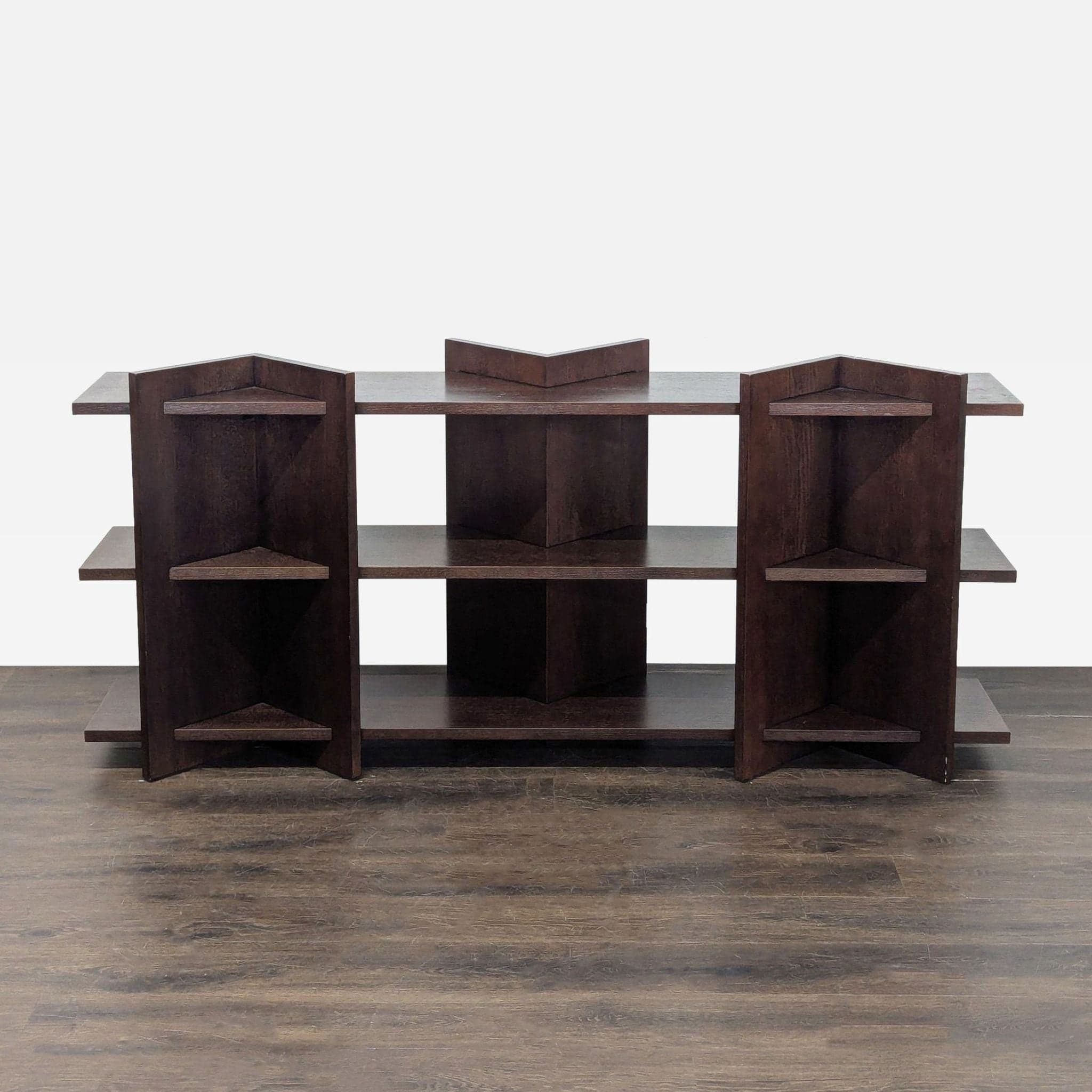 CB2 Sommet Brown Oak Console Table