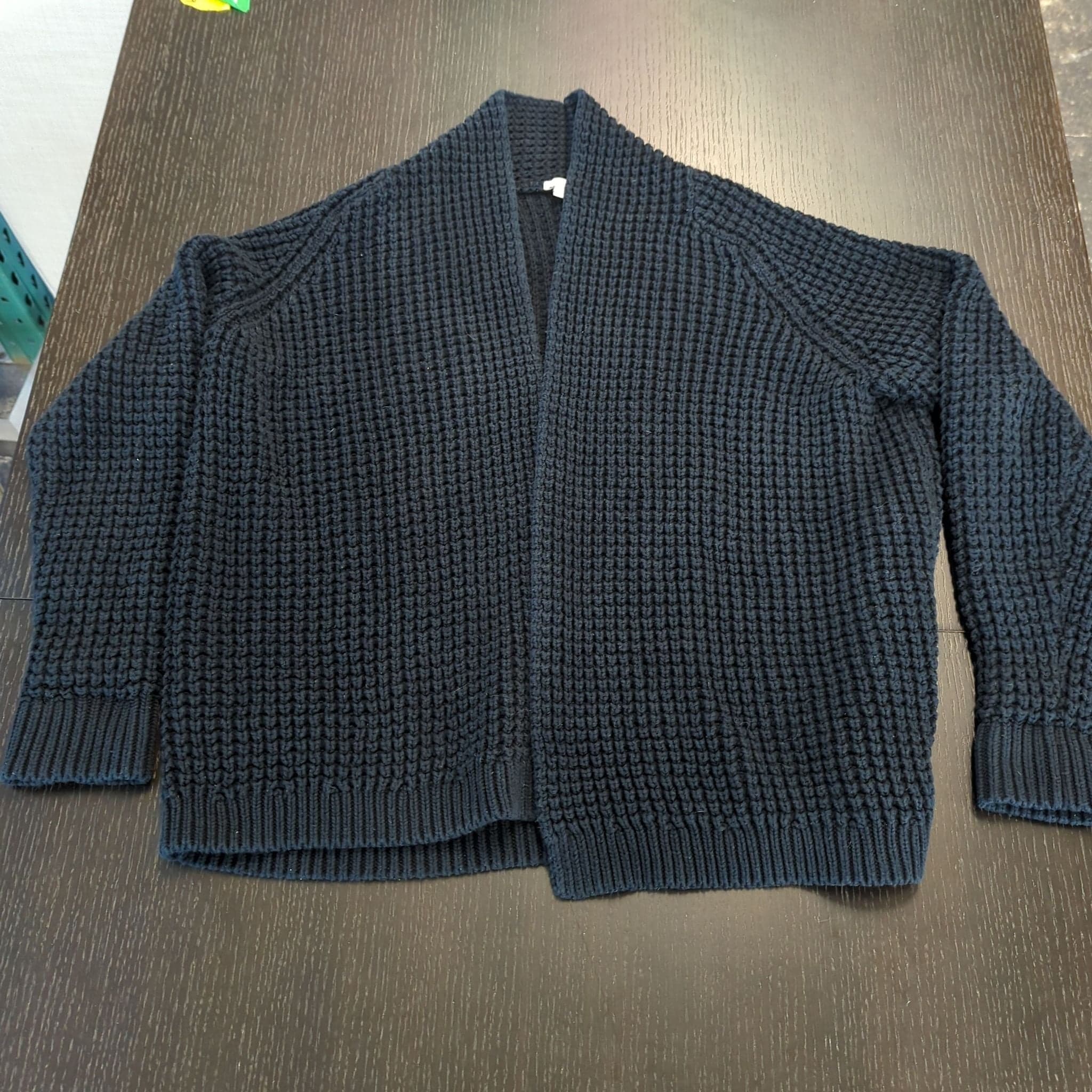 Gap Women's Navy Blue Open Front Chunky Knit Cardigan Sweater M/L