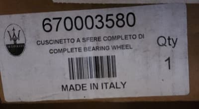 New Maserati Wheel Bearing In Box 670003580