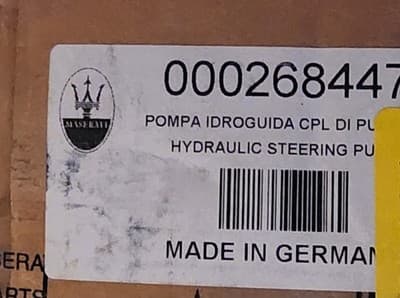 Genuine Hydaulic Steering Pump fits Maserati Ghibli Quattroporte 3.0L, 268447