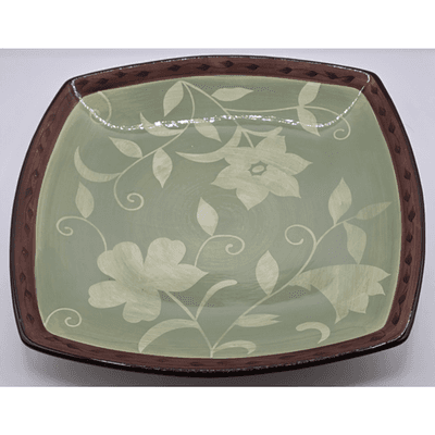 Pfaltzgraff Patio Garden Large 16" Stoneware Tray / Platter (2 Small Chips)