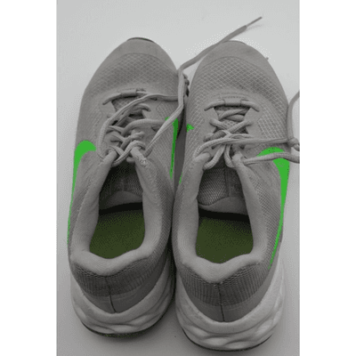 Nike Revolution 6 GS 'Light Smoke Grey Green Strike' Running Shoes / Size 5.5Y
