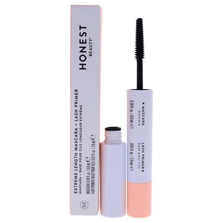 Honest Beauty Extreme Length 2-in-1 Mascara and Lash Primer with Jojoba Esters - 0.27 Fl Oz: Paraben-Free, No Fragrance Added, Thickening, Volumizing