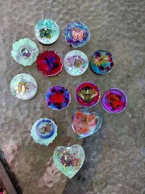 HandMade Resin Phone Grip-Cute Colorful Glitter Expanding Phone Grip