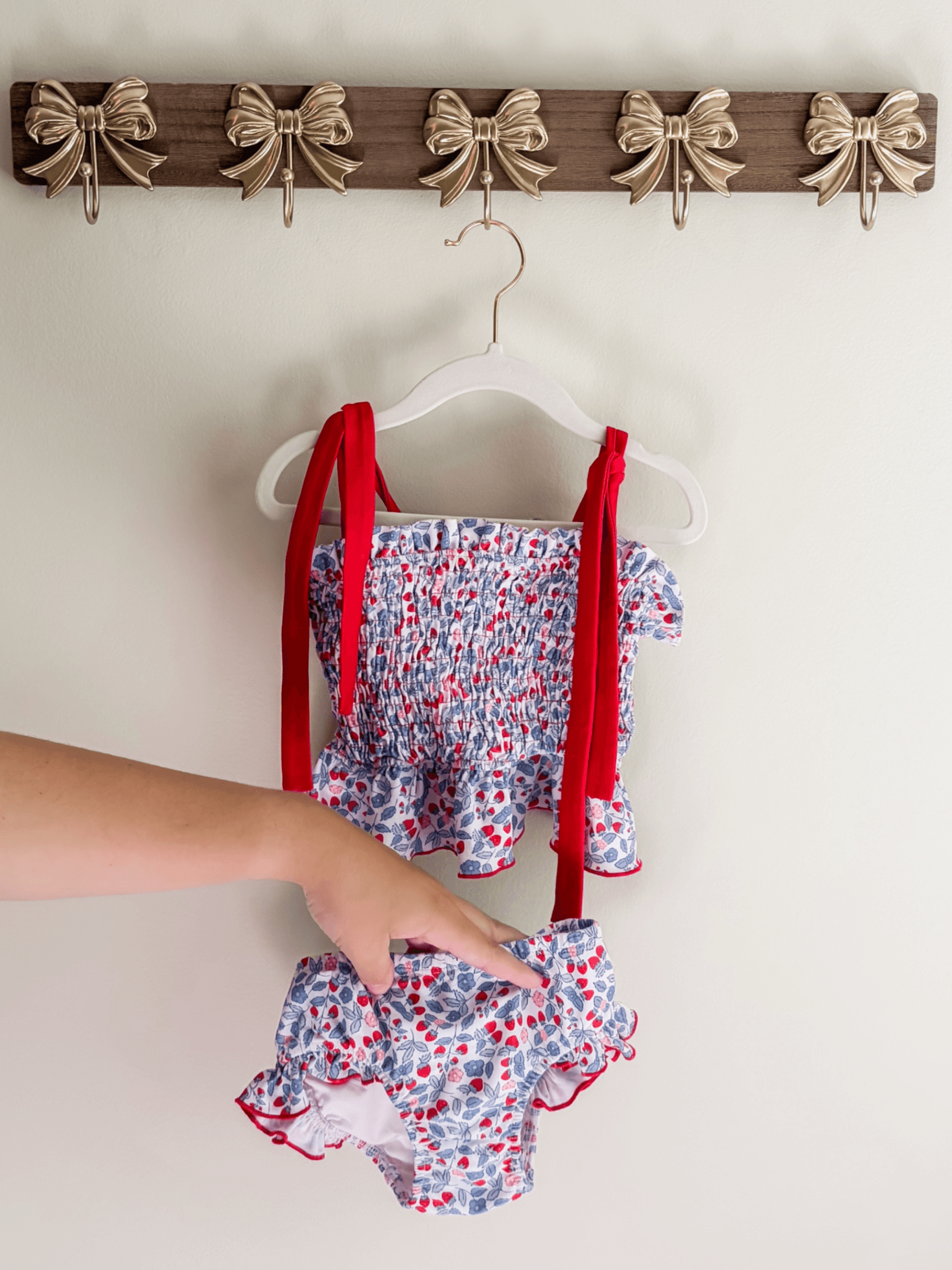 Shrimp and Grits girls size small bathing suit