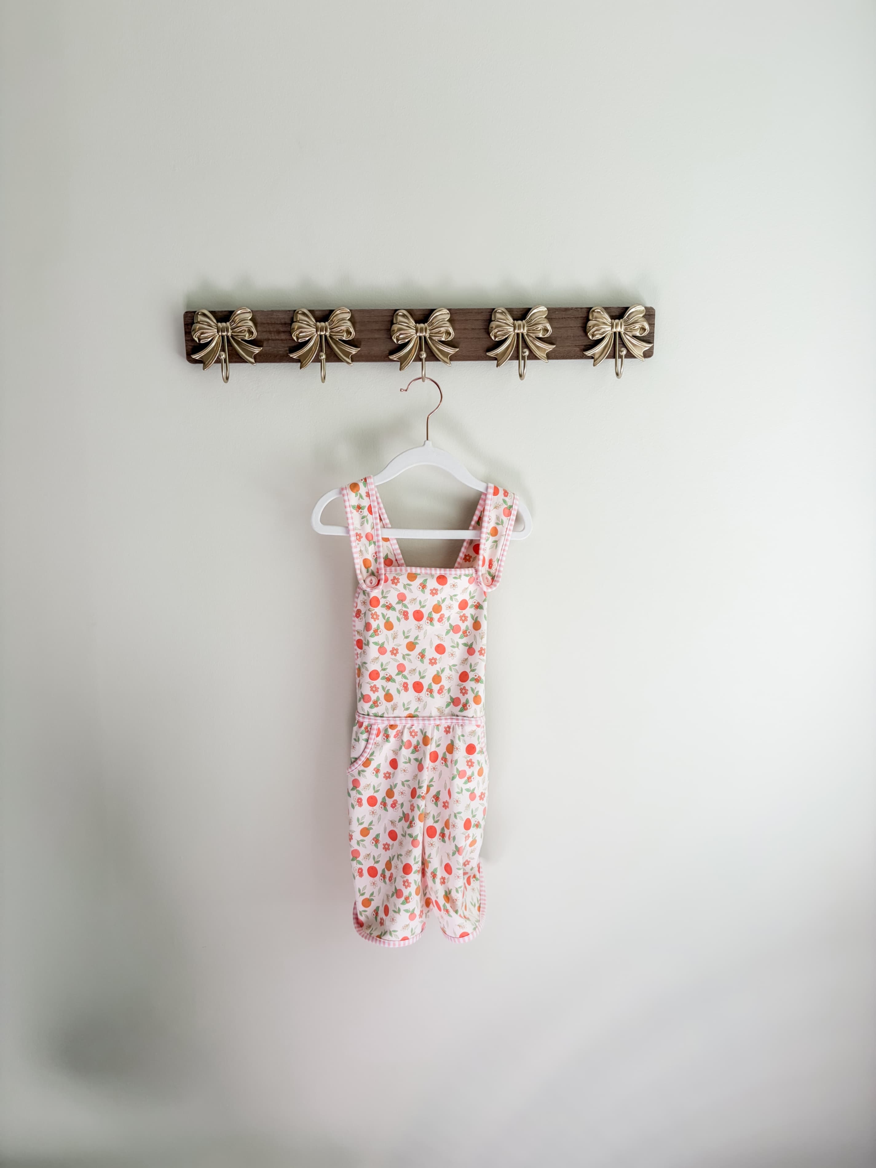 Shrimp and Grits Kids size girls Medium (5-6) Toddler Overalls with Cross Back Straps