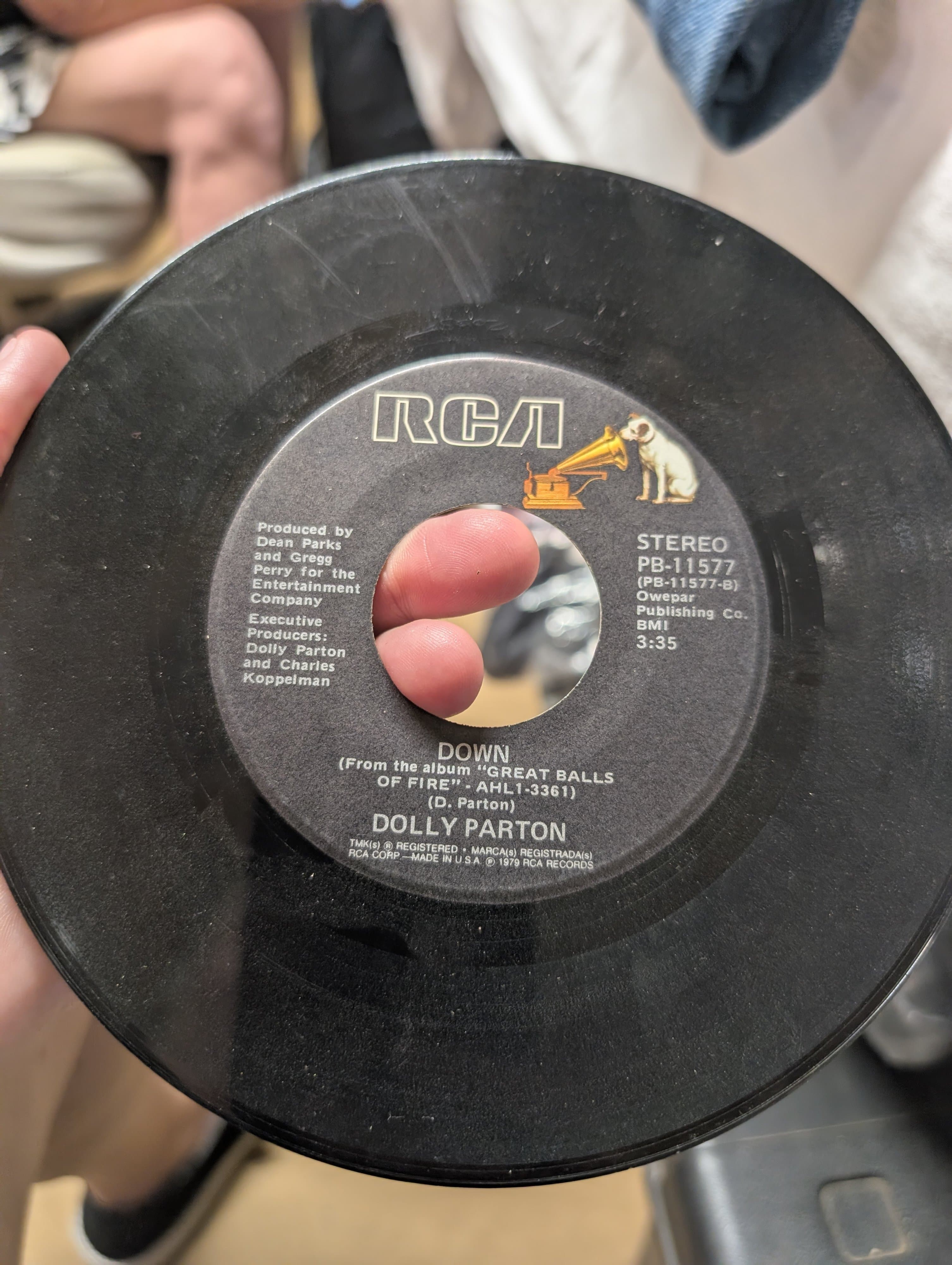 RCA Dolly Parton 45 RPM Vinyl Single PB-11577
