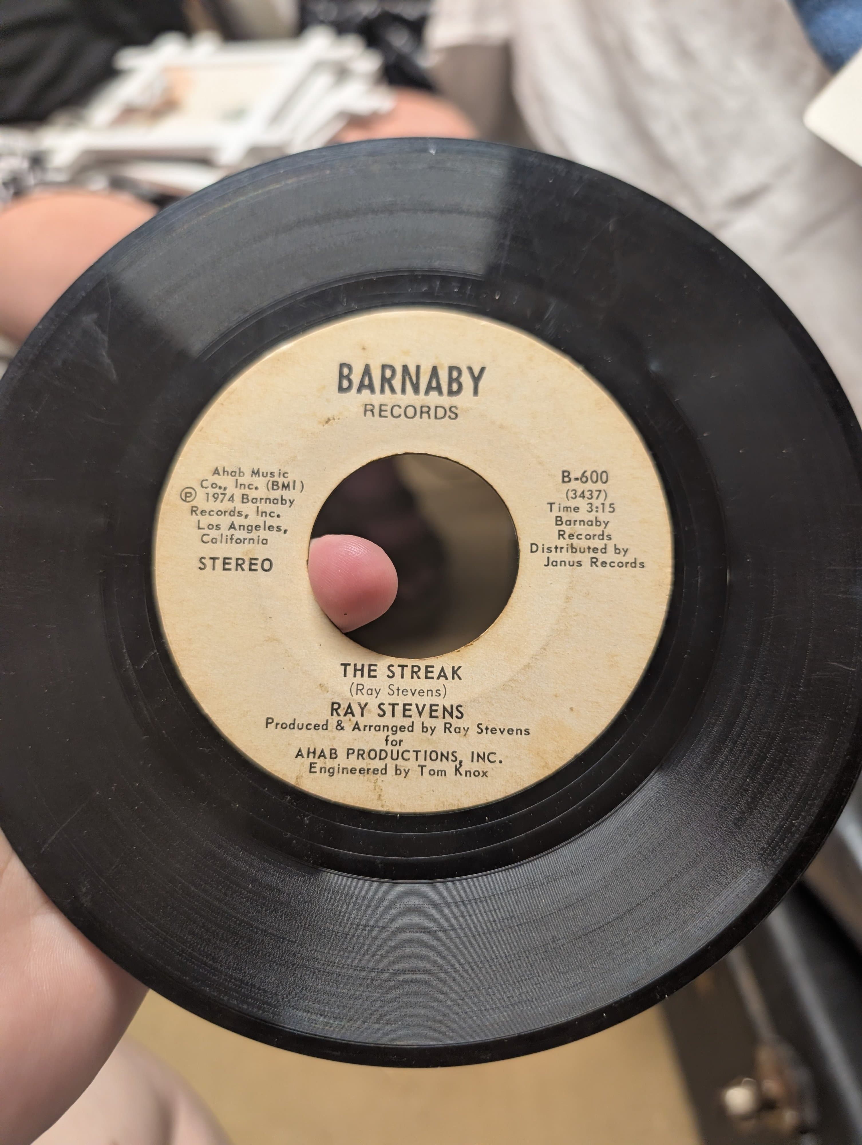 Ray Stevens 'The Streak' 7" Vinyl Single Barnaby Records 1974