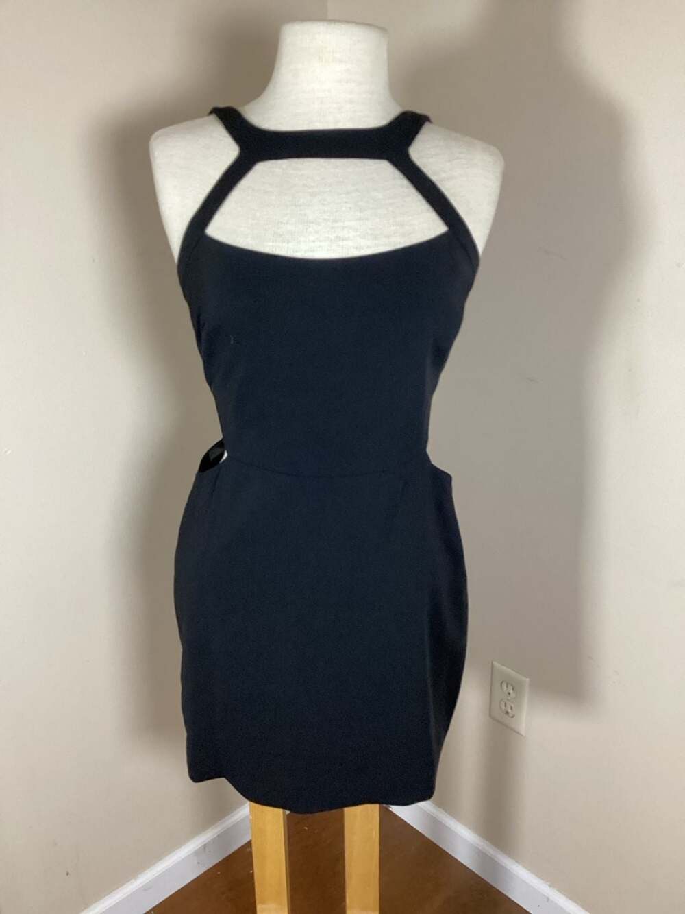 Jay Godfrey Black Sleeveless Cut-Out Mini Dress