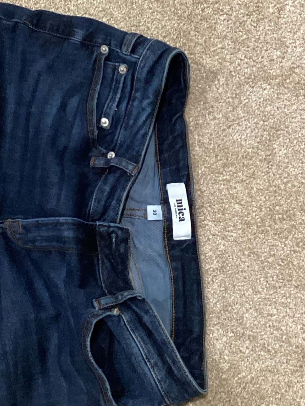Mica Los Angeles Dark Wash Slim Straight Jeans Size 30