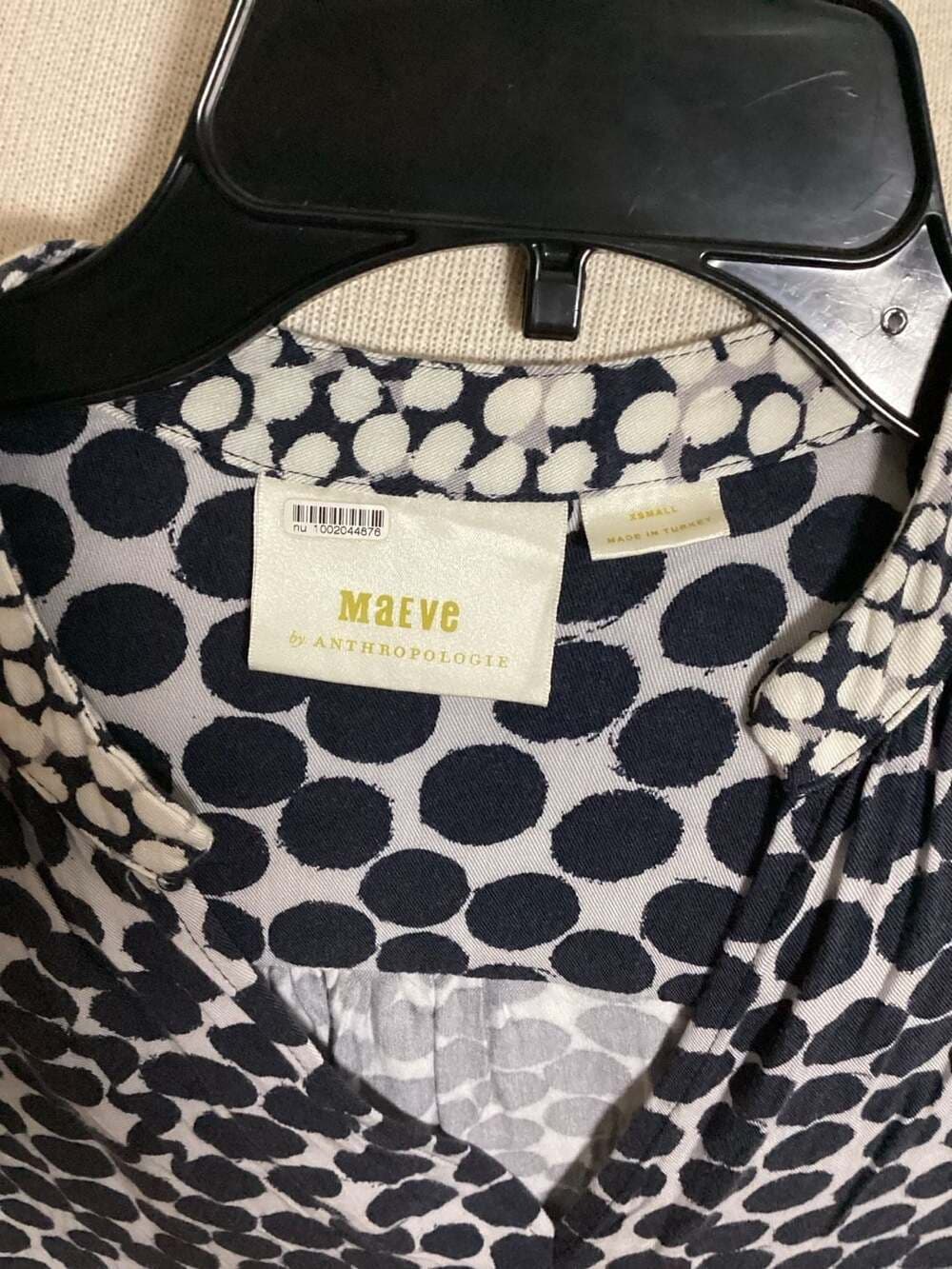 Maeve by Anthropologie Mixed Polka Dot V-Neck Knit Dress Size XS