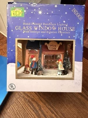 Vintage 90s Holiday Expressions Hand-Painted Porcelain House Brand New