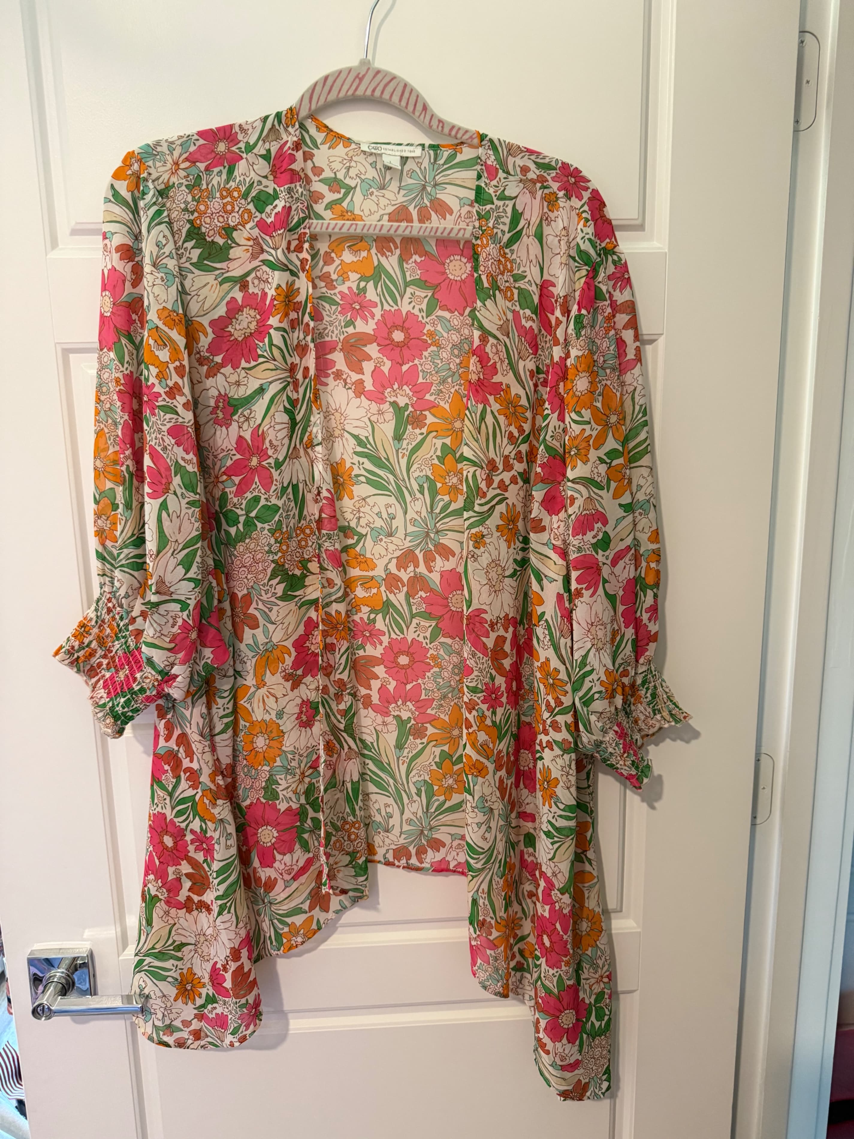 Cato Floral Kimono Cardigan Large