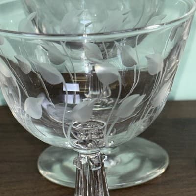 Libby Rock Sharpe Classic Champagne Coupe 4.5”Glasses Set Of 6 Vintage MCM Lea