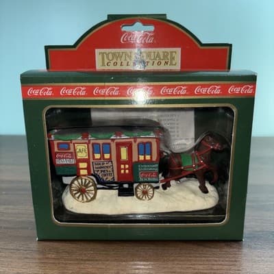 VINTAGE COCA-COLA FIGURINE "THE LUNCH BOX" TOWN SQUARE COLLECTION #64335 #