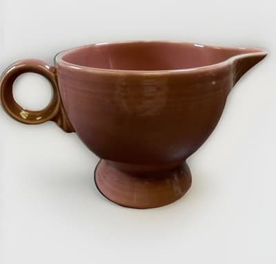 VTG Fiesta Persimmon 6 oz. Footed Creamer Pitcher 1989 Retired Homer Laughlin