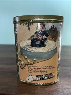 1999 Life Savers Tin The Candy With The Hole Vintage Peter Piper Advertisement