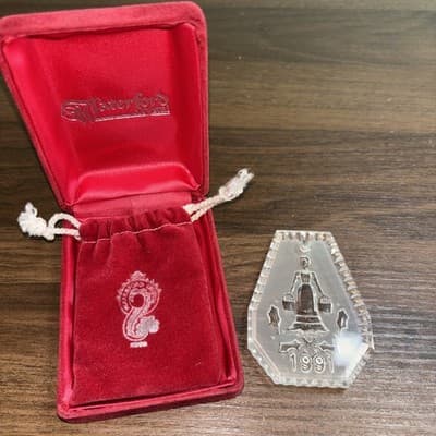 Waterford Crystal 1991 12 Days Of Christmas Ornament 8 Maids Milking