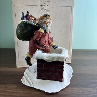 Hallmark Keepsake Gold Crown "Special Delivery" Night Before Christmas Statue