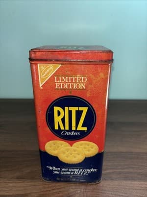 Vintage 1987 Nabisco Ritz Crackers Limited Edition Collector Metal Tin Container