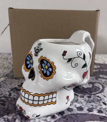 Skull Shaped Coffee Mug New With Box Nice Quality