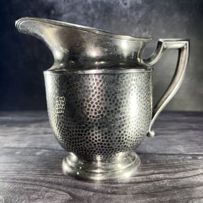 Vintage Empire E.P.N.S. Hammered Silver Plate Pitcher – Antique