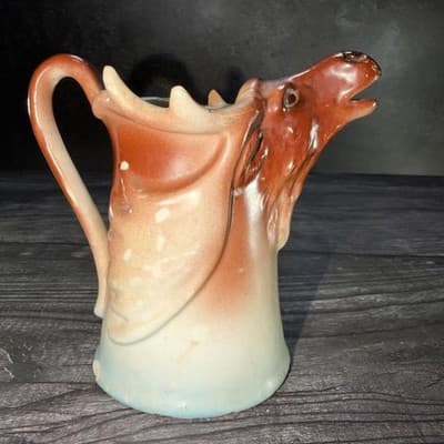 Vintage 4" Moose Creamer Czechoslovakia Damaged Animal Kitchen Decor