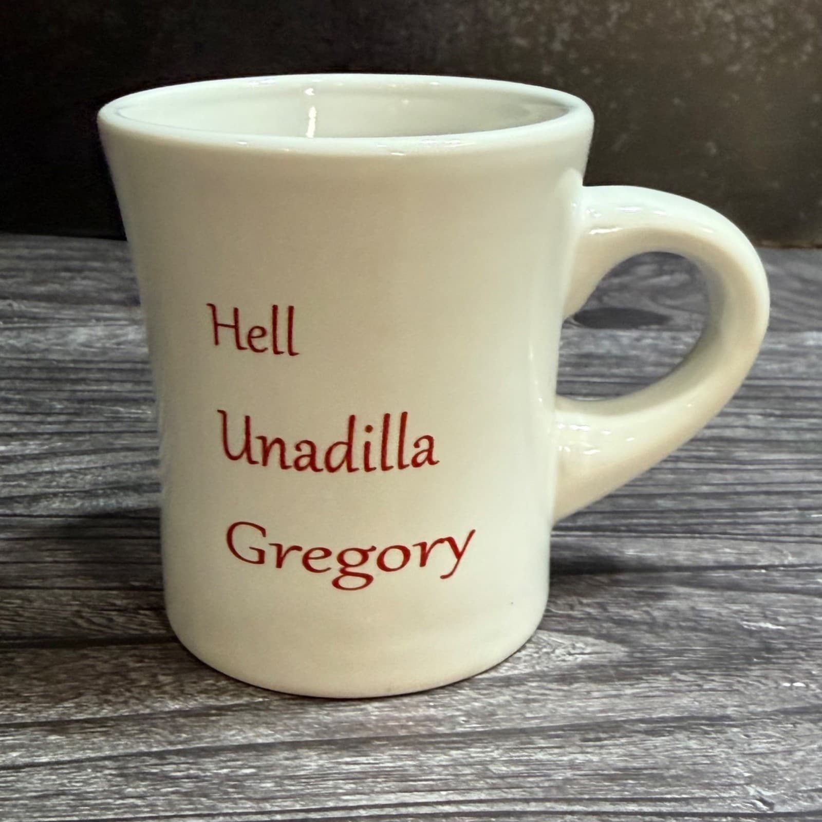 Hell Michigan Free Coffee & A H.U.G. Souvenir Ceramic Diner Mug With Map Design