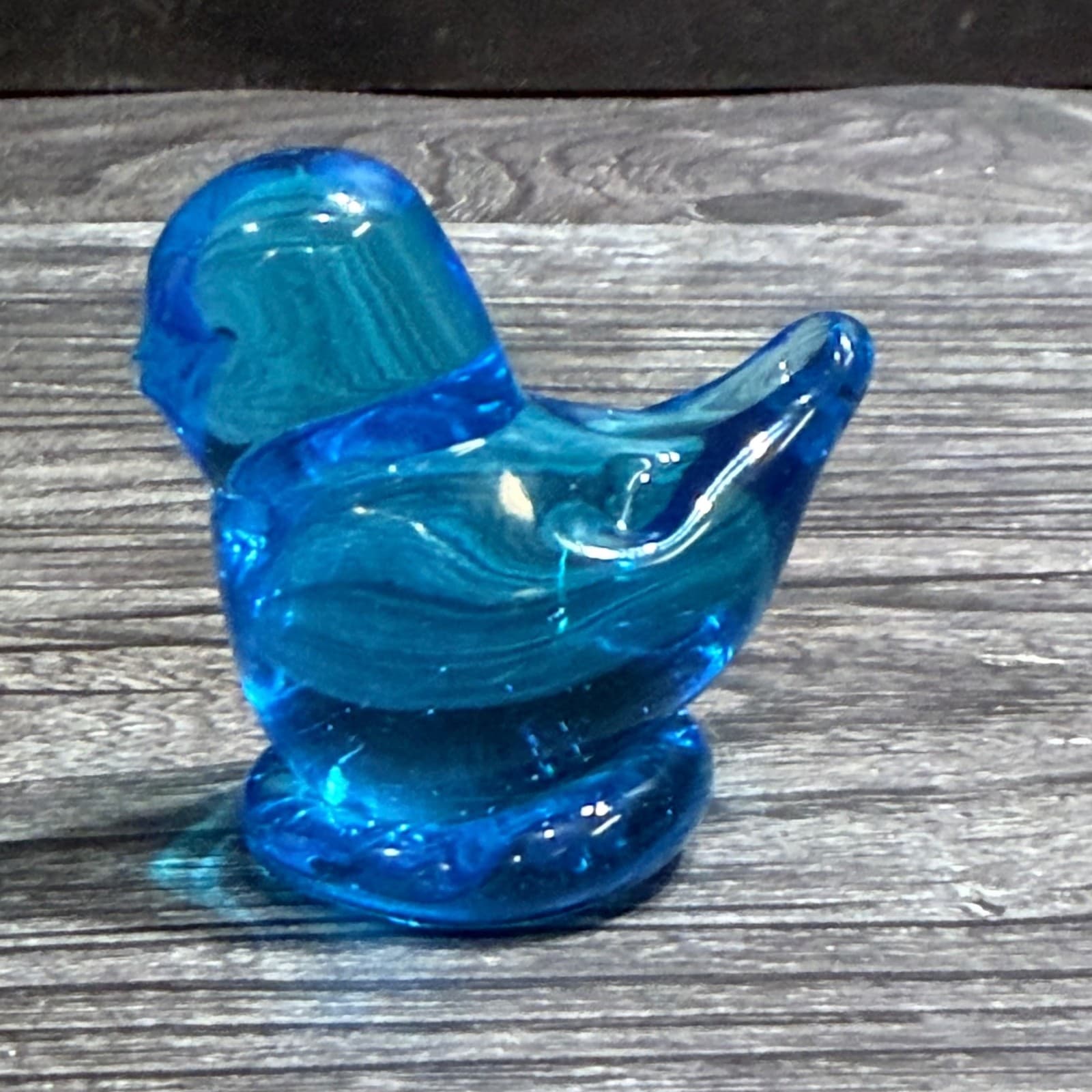 Vintage Bluebird Of Happiness Art Glass Figurine Shelf Decor Terra Studios