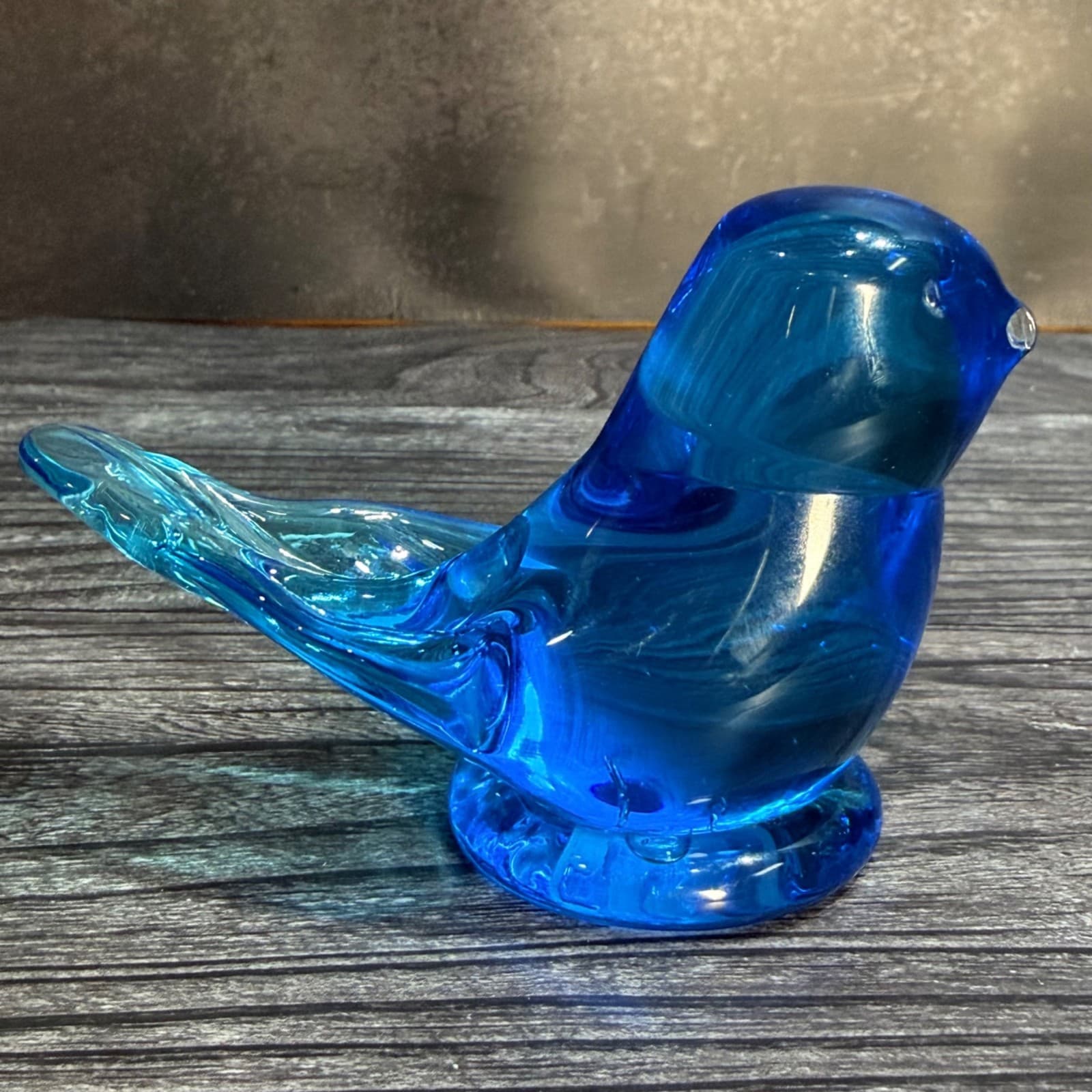 Bluebird Of Happiness Signed 2006 Hand Blown Glass Figurine By Terra Studios Vib