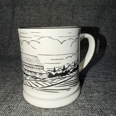Barn Farm Scene Coffee Mug Tractor Supply Co Red Shed Stoneware Windmill Cup