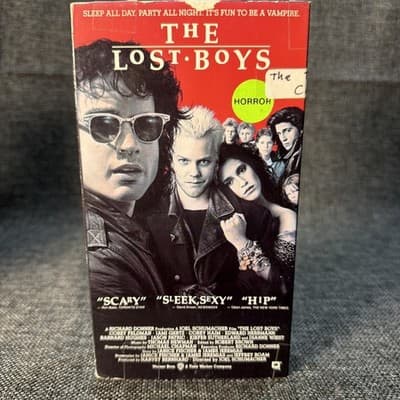 The Lost Boys 1991 Green Stripe VHS Horror Warner Bros Cory Haim Rental Copy