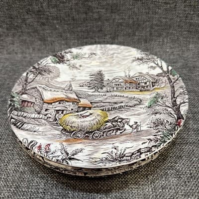 Staffordshire Yorkshire Ironstone Bread Salad Plates Set Of 5 Hand Engraved