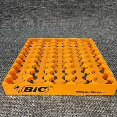 1 BIC Lighter Display Tray / Holder, ORANGE for 50 ct display Flickyourbic .com