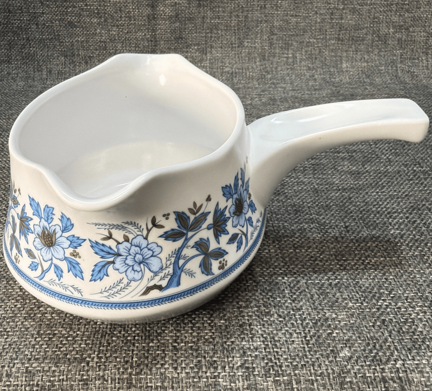 Noritake Progression Large China Blue Moon 9022 Double Spout Gravy Boat JAPAN