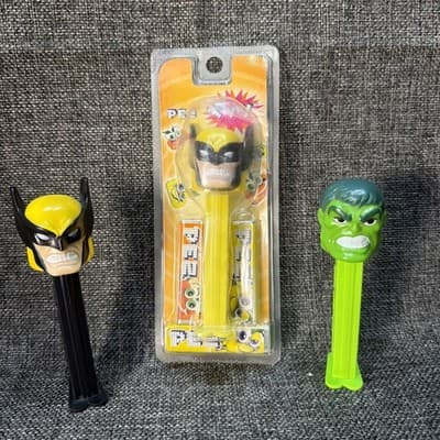 Vintage Super Heroes Pez Dispensers - Lot of 3 Wolverine Hulk One Japan Variant