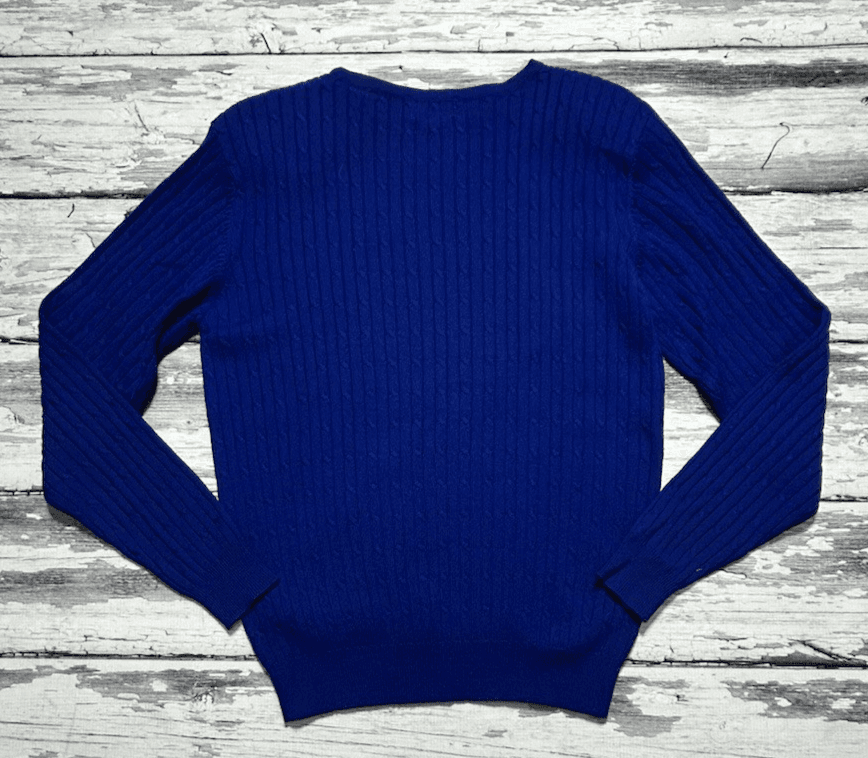 Vintage Kasper A S L Women’s Small Purple Sweater Cable Knit Light Weight