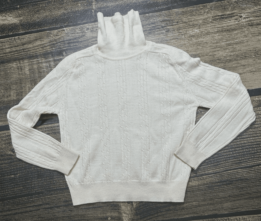 Vintage 90’s Liz Claiborne Lightweight Cable Knit Turtleneck Sweater Women’s P