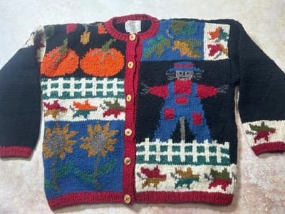 Vintage Miso Fall Harvest Knitted Women’s Cardigan Sweater Size Small Medium