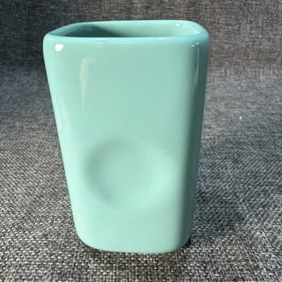 Vintage Andre Richard Aqua Ceramic Bathroom Tumbler Cup / Toothbrush Holder MCM