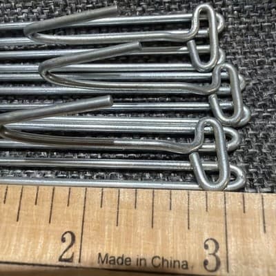 4 Prong Pinch Pleat Drapes Curtain Hooks 3" Short Neck ALL STEEL STRONG, 25 pcs
