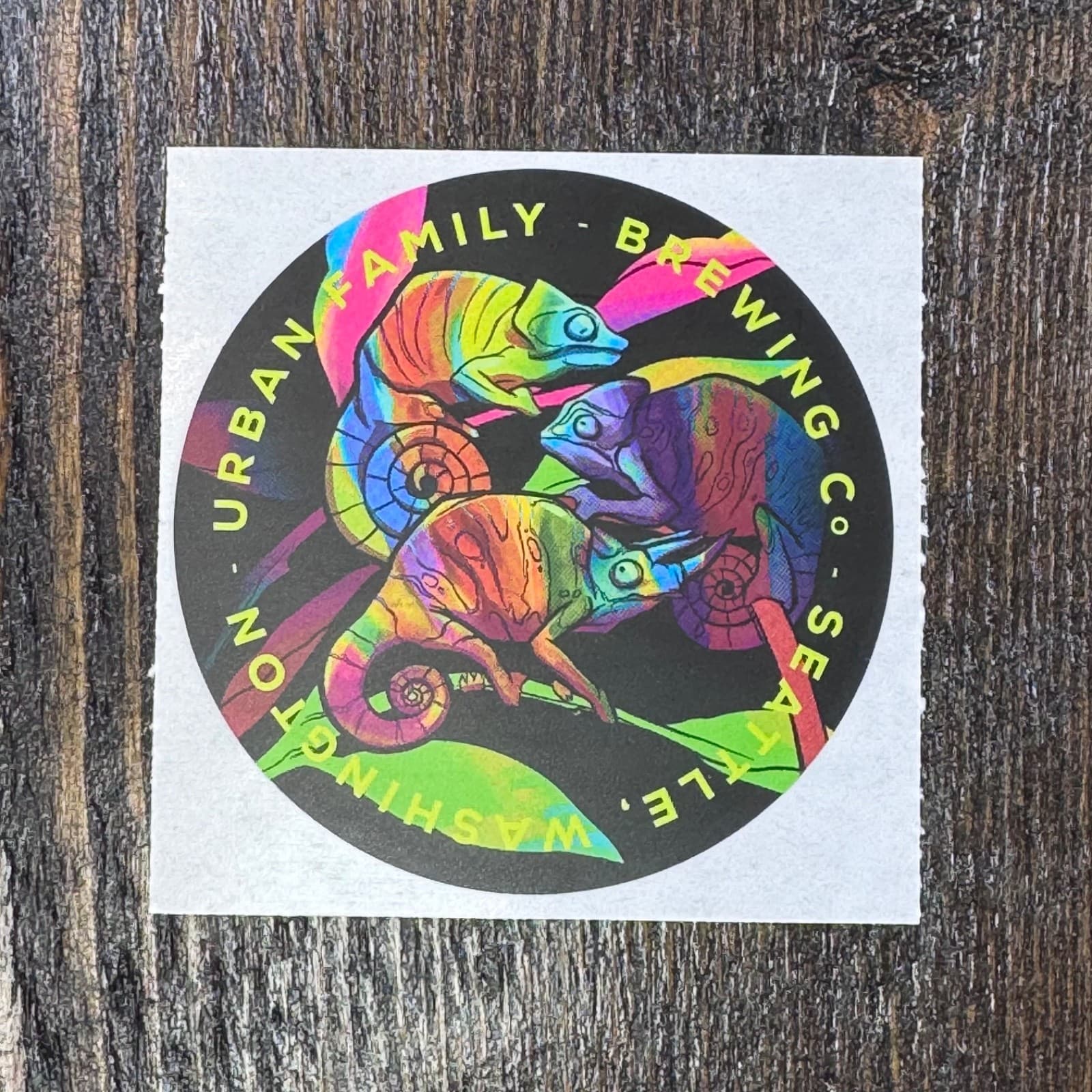 Urban Family Brewing Co - Reptiles - Gecko - Beer Sticker - Label