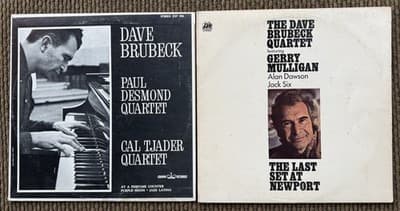 Lot Of 2 Dave Brubeck Vinyl LP Records- Cal Tjader- The Last Set At Newport