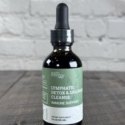 Earth Harmony Lymphatic Drainage Drops, Lymph Detox Cleanse Supplement, 2oz