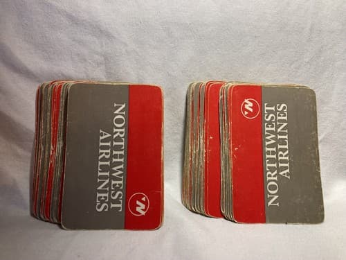 VTG Northwest NW AIRLINES - 2 Deck of Playing Cards Flight Plane Deck 70s-80s