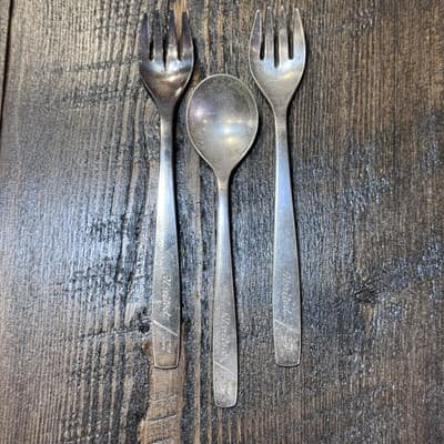 Vintage United Airlines Flatware Spoon Fork International Silver Co