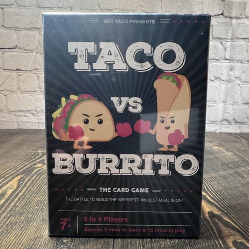 Taco vs Burrito The Card Game Family 2 To 4 Players Ages 7+ By Hot Taco Sealed